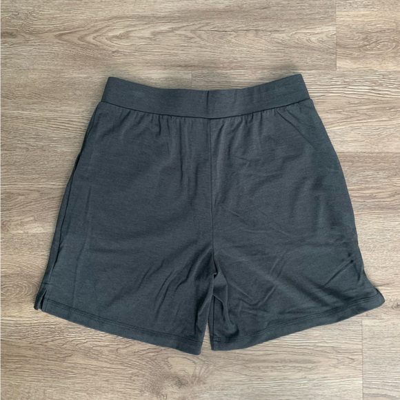 Cozy Earth Bamboo Mid-Length Shorts - Charcoal - Picture 5 of 6